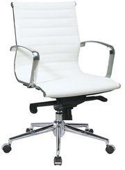 Кресло офисное Алабама,  средняя спинка,   белый цвет
